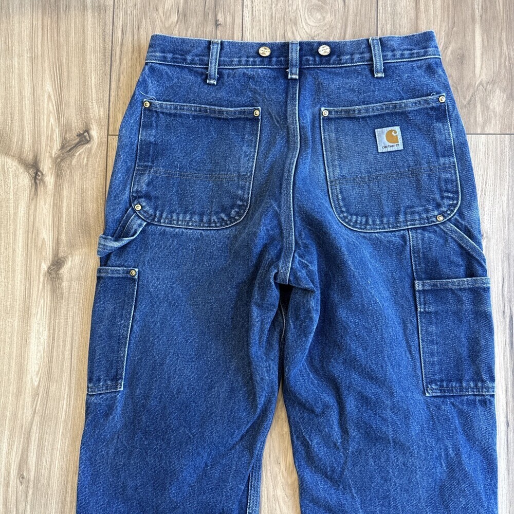 Y2k Carhartt B07 DNM Double Knee Logger Jean 32x34 Suspender Buttons Workwear - Picture 9 of 12
